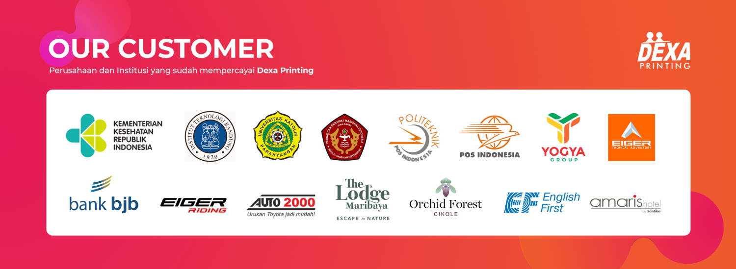 Kami Telah bekerja sama dengan banyak perusahaan dia antaranya, Yogya Group, The Lodge Maribaya, Eiger, Orchid Forest, ITB, Politeknik Pos Indonesia, STIKep PPNI Jabar, Pos Indonesia, Bank BJB dan masih banyak lainya